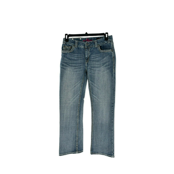 Rock and Roll Cowgirl Jeans Womens Size 32X32 Straight Leg Thick Stitches Denim - Picture 2 of 12